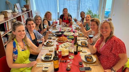Aan tafel met het zelfgemaakte diner